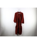 Vintage 60s 70s Streetwear Mens OSFA Distressed Velour Belted Bath Robe USA - $69.44 CAD