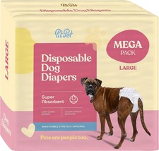 Comfortable Female Dog Diapers - 50-Pack Super Absorbent Disposable Doggie Diape - $33.99