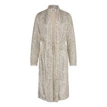 Women Steve Madden Show Stopper Party Sequin Duster Cardigan Silver B4HP - $49.95