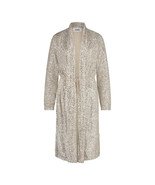 Women Steve Madden Show Stopper Party Sequin Duster Cardigan Silver B4HP - $49.95