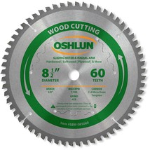 Sbw-085060 8-1/2-Inch 60 Tooth Negative Hook Finishing Atb Saw With 5/ - £51.12 GBP