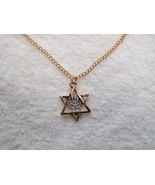 Jewish Star of David Menorah Necklace Two-tone - $15.88