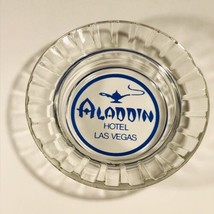 Aladdin Hotel Las Vegas Clear Glass Ashtray 4.5&quot; Diameter - £7.45 GBP