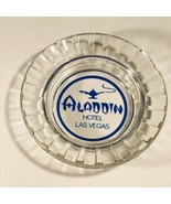 Aladdin Hotel Las Vegas Clear Glass Ashtray 4.5&quot; Diameter - £7.47 GBP