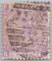 ZAYIX Great Britain 50 Used 6p violet Victoria heavy cancel CV $92+  081022S04 - £22.80 GBP