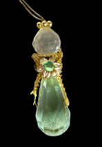 August Birthstone Angel Christmas Ornament Glass Hanging Decorative Gift - $19.53