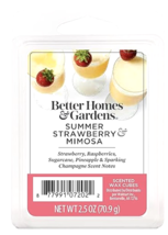 Better Homes &amp; Gardens Wax Melts, Summer Strawberry &amp; Mimosa, 6 Cubes, 2.5 Oz. - £5.49 GBP