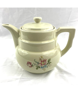 VTG Floral DripOLator Coffee Tea Pot with Lid 7.5&quot; The Enterprise Alumin... - £26.19 GBP