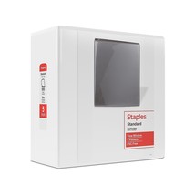 Staples Standard 5-Inch D 3-Ring View Binder White (26360-CC) 976179 - £20.33 GBP