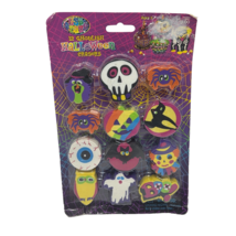 LISA FRANK 12 GHOULISH HALLOWEEN ERASERS NEW IN SEALED PACKAGE GHOST WIT... - $26.60