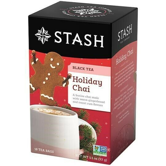 Stash Tea Holiday Chai Black Tea 18 Bags - £7.88 GBP