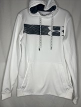 White Under Armour Pullover Loose Hoodie Size S Men - $381.74 MXN