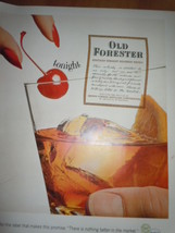 Old Forester Kentucky Straight Bourbon Whiskey Print Magazine Ad 1964 - £7.80 GBP