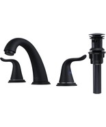 Wowow Widespread Bathroom Faucet 3 Hole Black Widespread Faucet 8 Inch C... - £67.20 GBP
