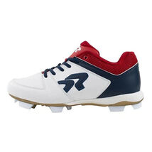 Ringor Women’s Spirit VI TPU Softball Cleats White/Navy/Red - Size 6 - $59.49