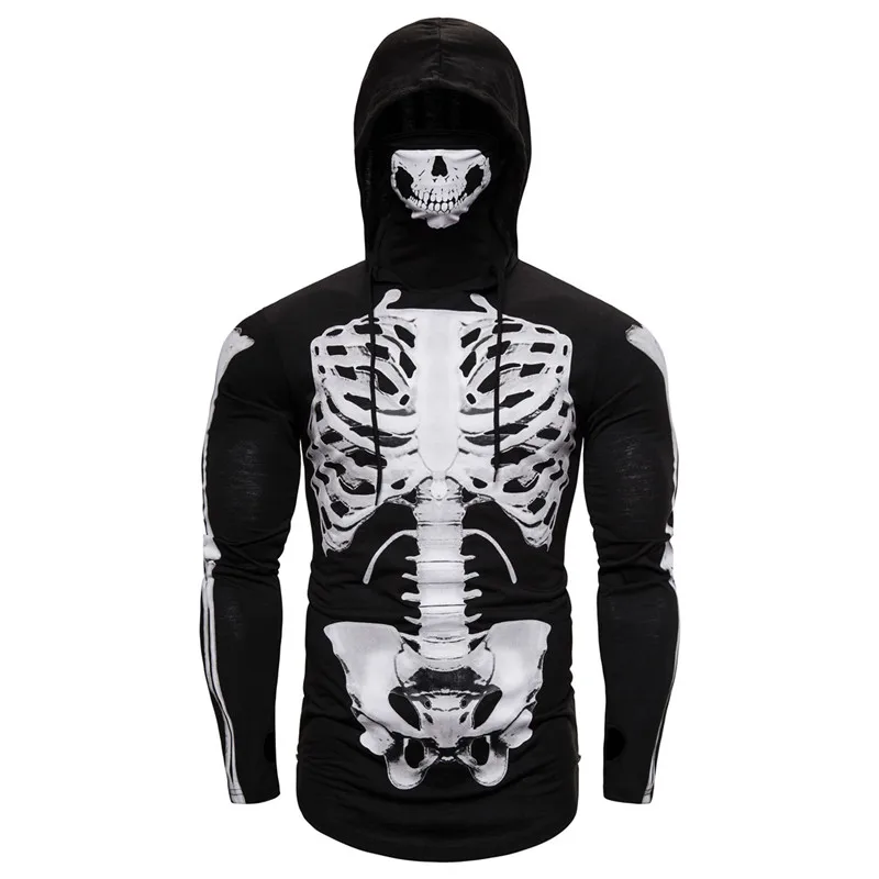 Mens Hoodies Mask  Pullover Hip Hop Hooded  Tops 3D Print Skeleton  Cosplay Suda - £136.19 GBP