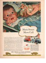 1945 GMC Truck And Coach Main Street Mess Hall Baby Print ad Fc3 - $15.20