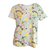 Amanda Blu Womens Pajama Tops Garden Design V-Neck Sizes S-XXL (US, Alpha, Small - £21.98 GBP