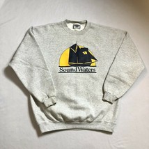 Vintage Sound Waters Public Schooner Sailing Trip Gray Crewneck Sweatshi... - $464.46 MXN