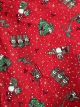 Christmas Fabric Bears The Country Homespun Collection Carolyn Carpin 2 2/3 yard - £25.91 GBP