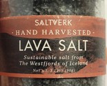 SALTVERK Black Lava Salt Flakes Hand Harvested 3.17 oz 90 gm Iceland - £11.67 GBP