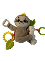 Fisher Price Slow Much Fun Sloth Plush Baby Stroller Sensory Toy 2018 Beige - £7.77 GBP