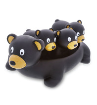 Family Animal Bath Squirters 4 Pc Floating Water Toys Set - Black Bear - £28.76 GBP