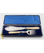 Vintage Pesce Coltello &amp; Forcella Servire Set Placcati Argento Con / Tan - $7,552.21 MXN