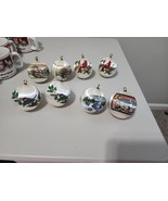 8 Vtg Satin Christmas Ornaments Cardinal, Chris Mouse, Friendship Early ... - $30.08 CAD
