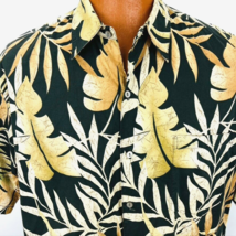 Vtg Tori Richard Aloha Hawaiian Large Shirt Palm Tree Leaves Floral Tropical - £39.32 GBP