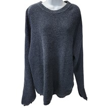 VTG St Johns Bay Sweater Mens XL Tall Cotton Blue Navy Chunky Knit Overs... - $26.59