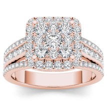Authenticity Guarantee 
14K Rose Gold 1.50 Ct Natural Diamond Halo Engagement... - £1,678.63 GBP