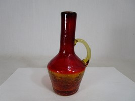 Vintage Pilgrim Blown Glass Amberina Miniature Pitcher Vase Jug - £9.29 GBP