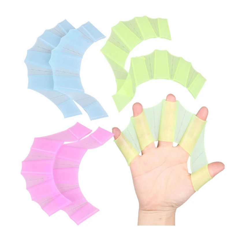 Sporting Swimming Hand Finger Fin Silicone Learning Swimming Pool Accessories Fi - £18.44 GBP