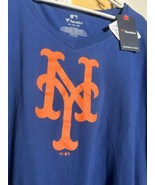 Women&#39;s Fanatics Branded Blue New York Mets Team Logo Official Logo V-Ne... - £19.65 GBP