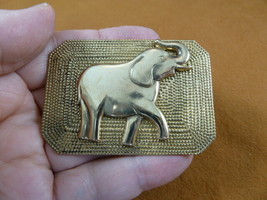 (b-ele-174) Pachyderm dot brass pin pendant  zoo safari Republican - $31.47 CAD