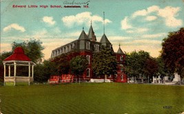 Vintage POSTCARD- Rare View Of Edward Little High School, Lewiston, Maine BK43 - £3.94 GBP