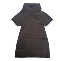 Worthington Women&#39;s Cowl Neck Tunic Sweater Dress Charcoal Gray Size Large - £3.97 GBP