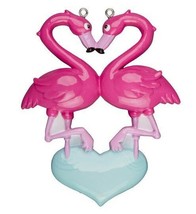 Couples Flamingos Personalized Christmas Tree Ornament - £13.08 GBP