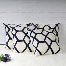Shinnwa 4 pc cotton Linen Embroidery Decorative throw Pillow Case 18&quot;x 18&quot; - £19.89 GBP