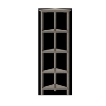 60" Washed Grey Solid Wood Corner Bookcase - $4,082.51 MXN
