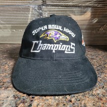 Vtg Baltimore Ravens Super Bowl XXXV Champions Adjustable hat - £15.59 GBP