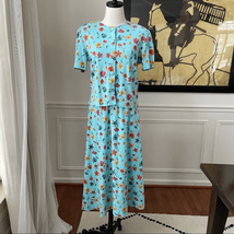 Vintage Talbots Petites 2pc Cotton Knit Floral Skirt Set M - $27.36