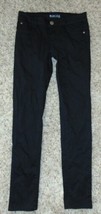 Womens Jeans Love Culture Black Denim Straight Pants Junior Girls-size 3 - £9.38 GBP