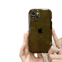 Anymob iPhone Case Brown Transparent Luminous Shockproof Soft Silicone Air  - £18.34 GBP
