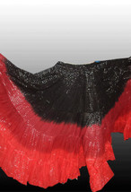 Black &amp;Red Lurex 25Yard Tribal BellyDance ATS Gypsy Skirt - £79.00 GBP