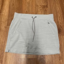 Athleta Womens Gray White Striped Skort Tennis Skirt Size Small Zipper Pockets - $31.68