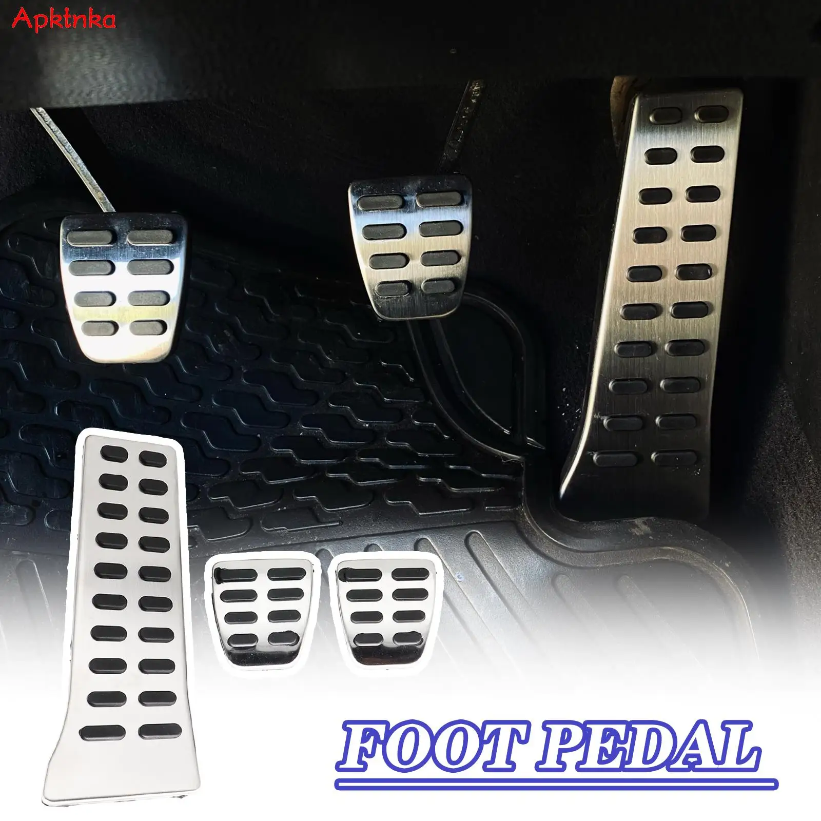 Omatic clutch fuel brake foot rest mt pedals pads kit for hyundai santafe sonata tucson thumb200