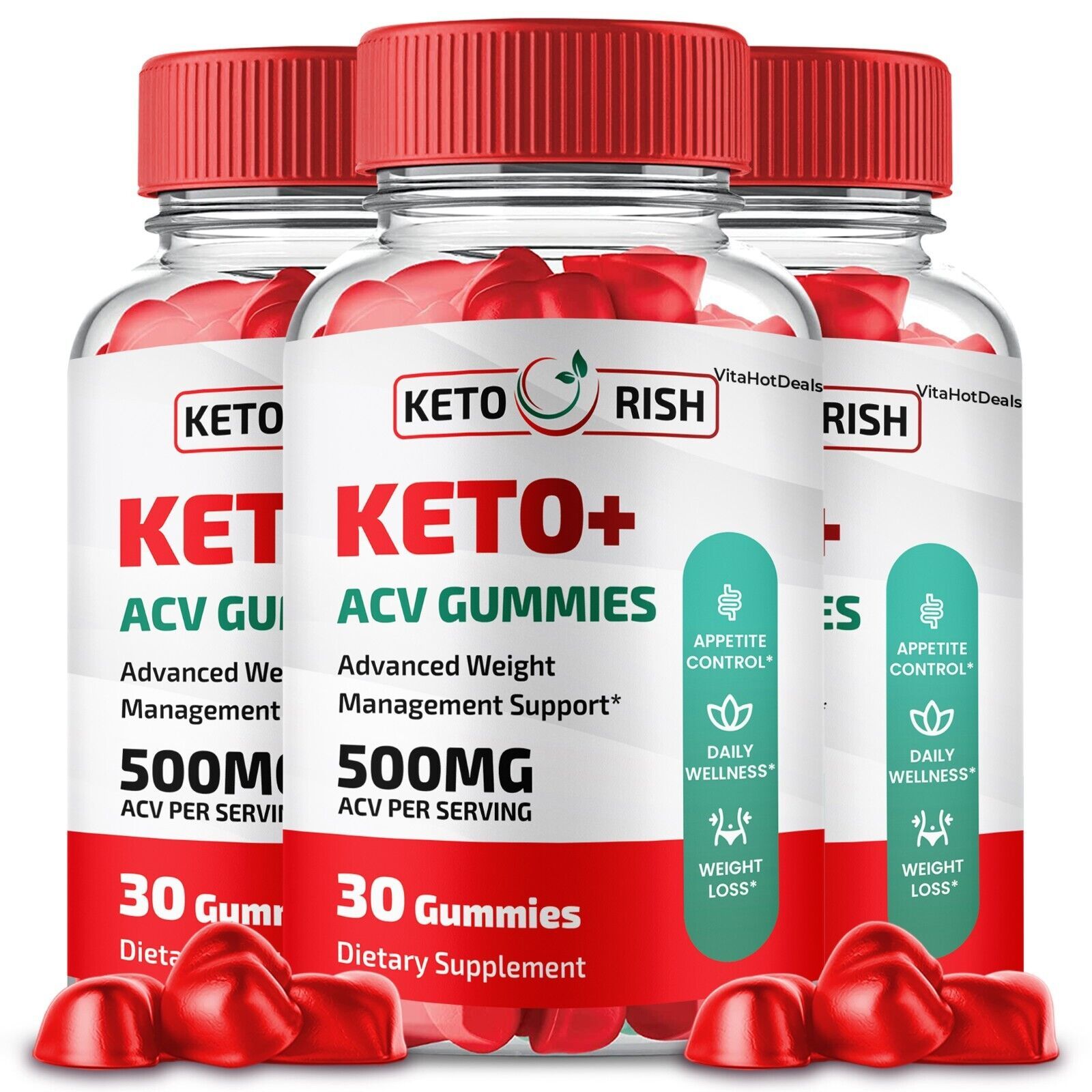 3 Pack Keto Rish ACV Gummies Maximum Strength KetoRish Official Gummies
