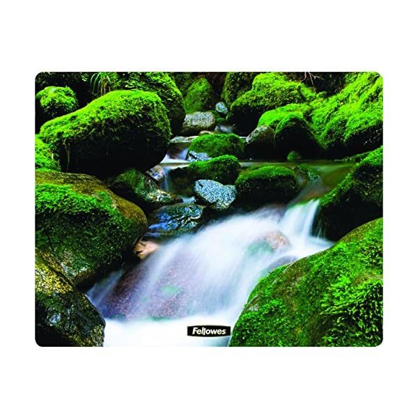 Fellowes Square Brite Mat Mouse Pad - Cascades  - $17.00
